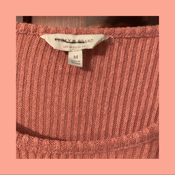 Lucky Brand Ruffle Sleeve Rib Knit Sweater - Picture 6 of 6